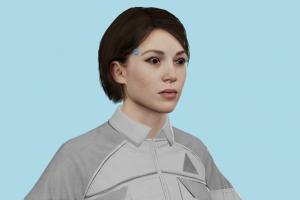 Commercial Android Detroit, DBH, Become-Human, ai, android, robot, female, girl, woman, people, xna, characters, animated